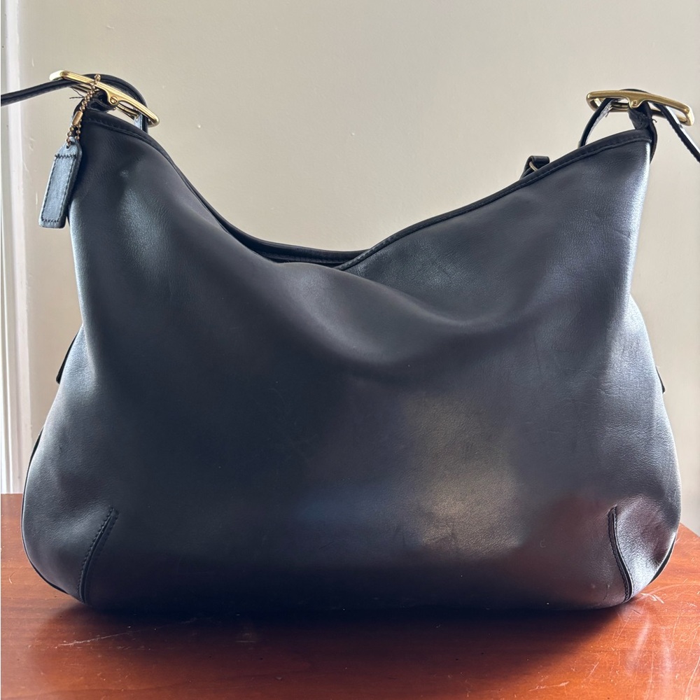 Coach Legacy East Leather Bag Navy Hobo